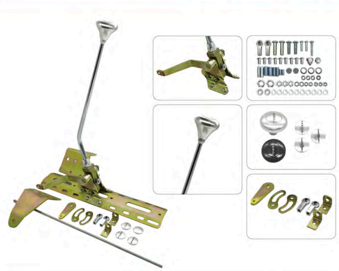 Black automatic floor shifter for TH350, 700R4, 4L60E, 4L80E and TH400 transmissions - Don Dotta Solutions
